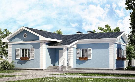 090-004-П Проект одноэтажного дома, доступный домик из бризолита Ангарск | Проекты домов от House Expert