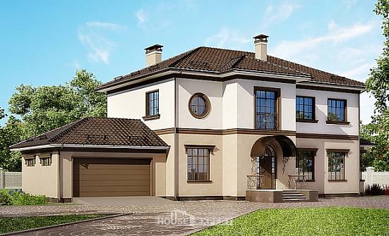 290-004-Л Проект двухэтажного дома, гараж, огромный загородный дом из кирпича Братск | Проекты домов от House Expert