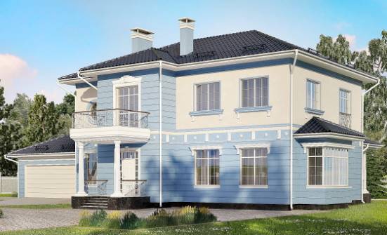 285-003-Л Проект двухэтажного дома и гаражом, огромный коттедж из кирпича Тулун | Проекты домов от House Expert