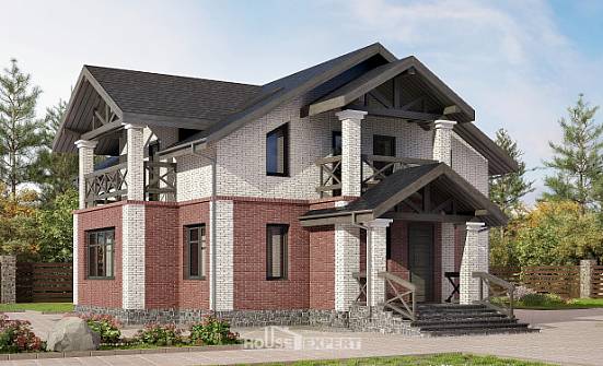 160-014-Л Проект двухэтажного дома, скромный домик из арболита Слюдянка | Проекты домов от House Expert