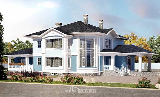 620-001-П Проект трехэтажного дома и гаражом, красивый домик из блока Ангарск | Проекты домов от House Expert