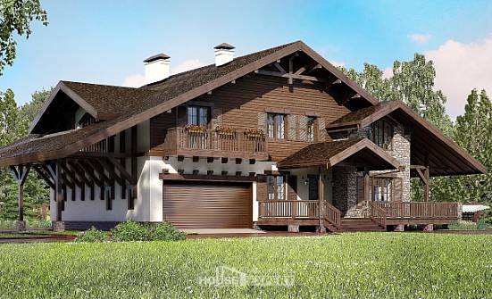 320-001-П Проект двухэтажного дома с мансардным этажом и гаражом, уютный домик из кирпича Железногорск-Илимский | Проекты домов от House Expert