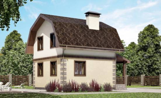 070-004-П Проект двухэтажного дома мансардой, классический загородный дом из газосиликатных блоков Бодайбо | Проекты домов от House Expert