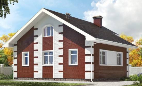 115-001-П Проект двухэтажного дома мансардой, экономичный домик из керамзитобетонных блоков Саянск | Проекты домов от House Expert