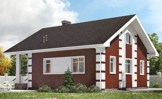 115-001-П Проект двухэтажного дома мансардой, экономичный домик из керамзитобетонных блоков Саянск | Проекты домов от House Expert