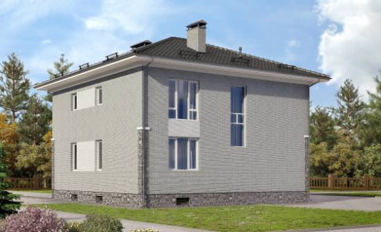 275-004-П Проект трехэтажного дома и гаражом, большой домик из кирпича Усть-Илимск | Проекты домов от House Expert