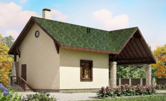 060-001-Л Проект двухэтажного дома с мансардой, гараж, доступный загородный дом из твинблока Ангарск | Проекты домов от House Expert