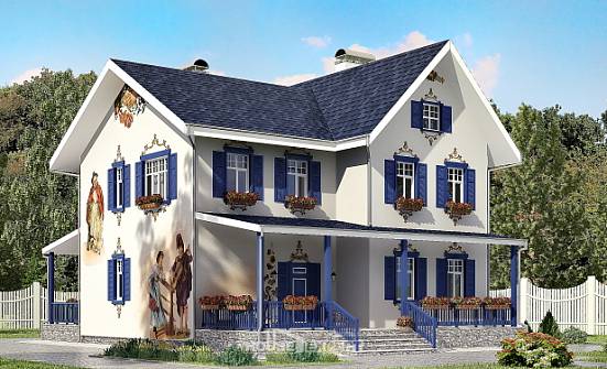 180-003-П Проект двухэтажного дома, небольшой загородный дом из кирпича Вихоревка | Проекты домов от House Expert