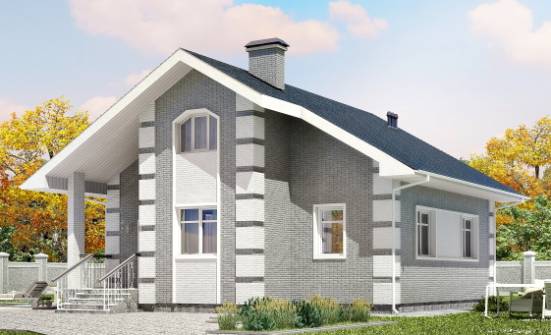 115-001-Л Проект двухэтажного дома мансардой, красивый домик из поризованных блоков Саянск | Проекты домов от House Expert