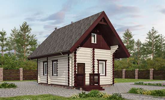 035-001-Л Проект бани из бревен Киренск | Проекты домов от House Expert