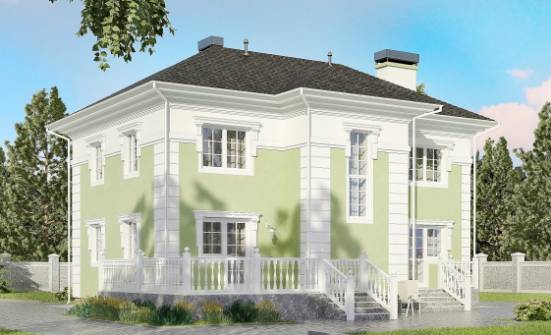 155-005-П Проект двухэтажного дома, современный загородный дом из керамзитобетонных блоков Иркутск | Проекты домов от House Expert