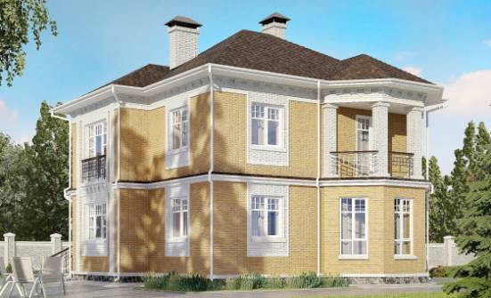 160-001-Л Проект двухэтажного дома, бюджетный загородный дом из теплоблока Иркутск | Проекты домов от House Expert
