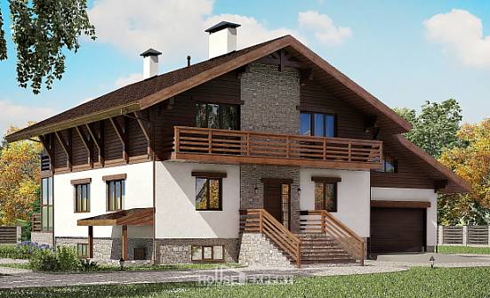420-001-П Проект трехэтажного дома с мансардой и гаражом, просторный домик из кирпича Тайшет | Проекты домов от House Expert
