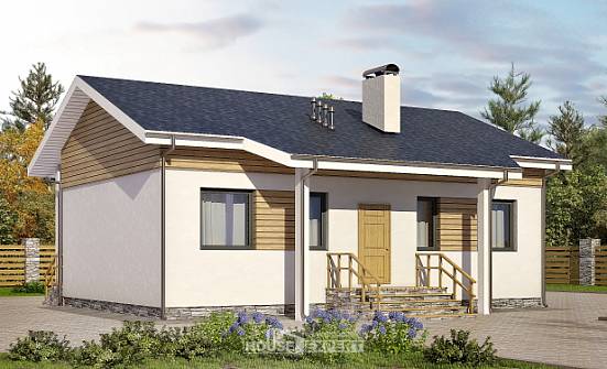 080-004-П Проект одноэтажного дома, простой домик из бризолита Ангарск | Проекты домов от House Expert