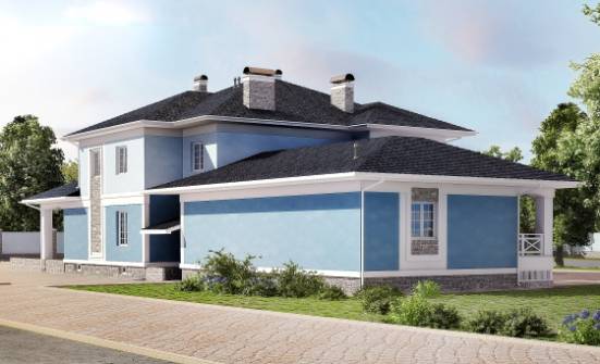 620-001-П Проект трехэтажного дома и гаражом, красивый домик из блока Ангарск | Проекты домов от House Expert