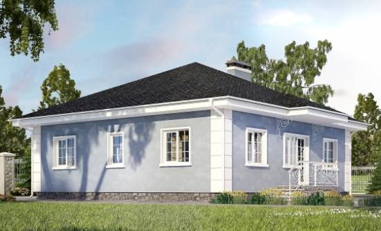 100-001-П Проект одноэтажного дома, небольшой домик из твинблока Тайшет | Проекты домов от House Expert