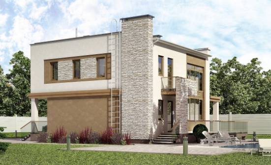 185-001-П Проект двухэтажного дома, классический домик из керамзитобетонных блоков Зима | Проекты домов от House Expert