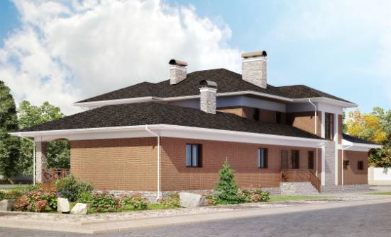520-002-Л Проект трехэтажного дома, гараж, современный коттедж из арболита Ангарск | Проекты домов от House Expert