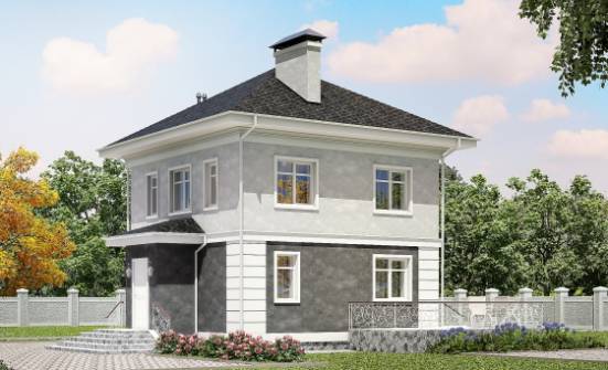 090-003-П Проект двухэтажного дома, небольшой домик из пеноблока Тайшет | Проекты домов от House Expert
