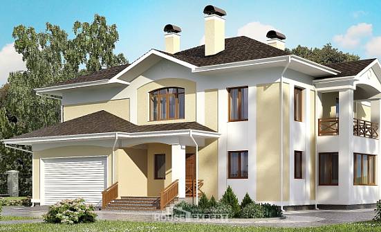 375-002-Л Проект двухэтажного дома и гаражом, просторный дом из кирпича Вихоревка | Проекты домов от House Expert