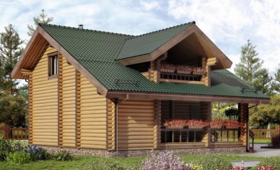110-005-П Проект двухэтажного дома мансардой, классический коттедж из дерева Саянск | Проекты домов от House Expert