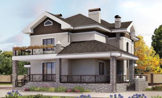 365-001-Л Проект трехэтажного дома и гаражом, уютный загородный дом из кирпича Саянск | Проекты домов от House Expert