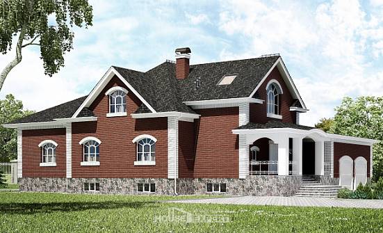 600-001-П Проект трехэтажного дома мансардой и гаражом, уютный загородный дом из твинблока Братск | Проекты домов от House Expert