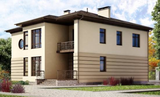 300-006-П Проект двухэтажного дома и гаражом, уютный загородный дом из кирпича Усолье-Сибирское | Проекты домов от House Expert