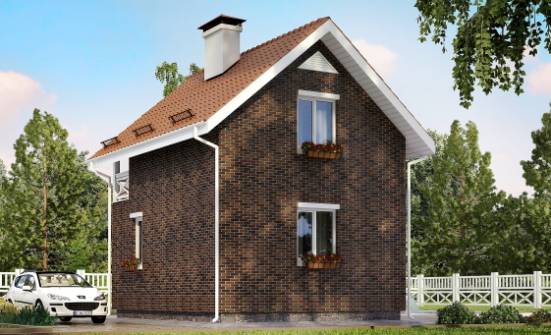 045-001-Л Проект двухэтажного дома с мансардным этажом, красивый коттедж из керамзитобетонных блоков Саянск | Проекты домов от House Expert