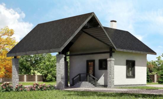 060-001-П Проект двухэтажного дома с мансардным этажом, гараж, доступный дом из пеноблока Нижнеудинск | Проекты домов от House Expert