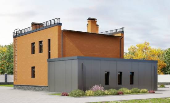 260-002-Л Проект двухэтажного дома, гараж, просторный домик из арболита Братск | Проекты домов от House Expert