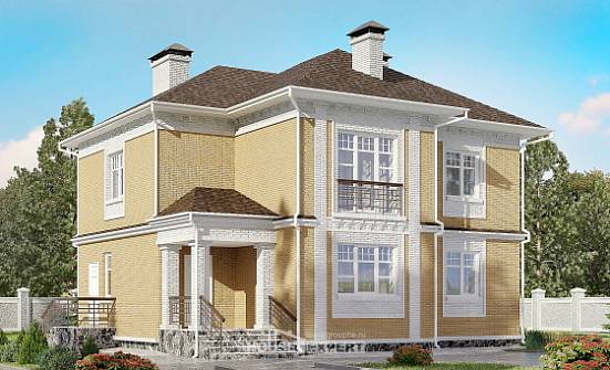 160-001-Л Проект двухэтажного дома, бюджетный загородный дом из теплоблока Иркутск | Проекты домов от House Expert
