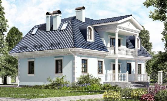 210-004-Л Проект двухэтажного дома мансардный этаж, простой дом из керамзитобетонных блоков Братск | Проекты домов от House Expert