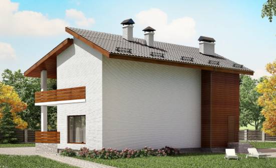 180-009-П Проект двухэтажного дома мансардой, средний загородный дом из кирпича Бодайбо | Проекты домов от House Expert