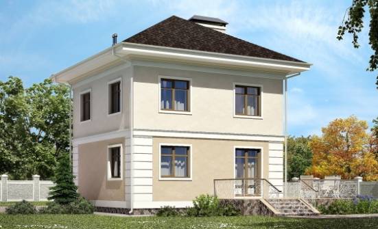 090-003-Л Проект двухэтажного дома, бюджетный домик из арболита Ангарск | Проекты домов от House Expert