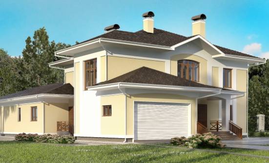375-002-Л Проект двухэтажного дома и гаражом, просторный дом из кирпича Вихоревка | Проекты домов от House Expert