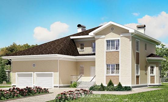 335-001-Л Проект двухэтажного дома и гаражом, уютный дом из кирпича Саянск | Проекты домов от House Expert