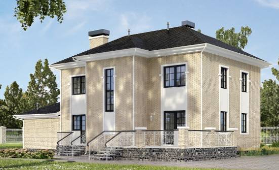 180-006-П Проект двухэтажного дома, гараж, современный коттедж из кирпича Тулун | Проекты домов от House Expert
