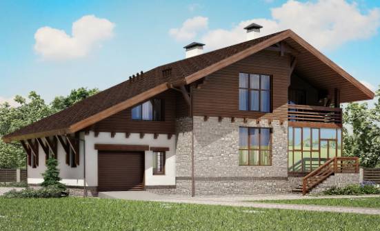 420-001-П Проект трехэтажного дома с мансардой и гаражом, просторный домик из кирпича Тайшет | Проекты домов от House Expert