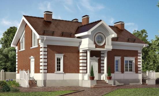 160-009-П Проект двухэтажного дома с мансардой, современный загородный дом из арболита Усолье-Сибирское | Проекты домов от House Expert
