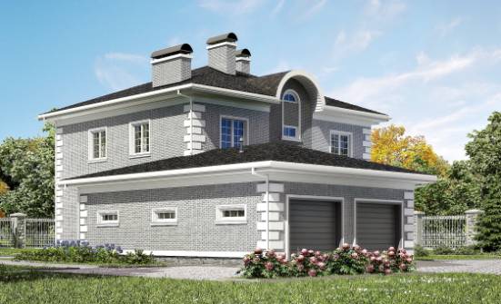 245-004-Л Проект двухэтажного дома и гаражом, простой домик из кирпича Киренск | Проекты домов от House Expert