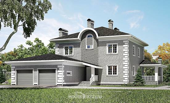 245-004-Л Проект двухэтажного дома и гаражом, простой домик из кирпича Киренск | Проекты домов от House Expert