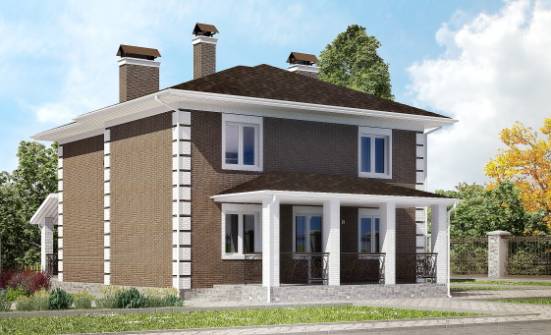 185-002-П Проект двухэтажного дома, скромный дом из газосиликатных блоков Бодайбо | Проекты домов от House Expert