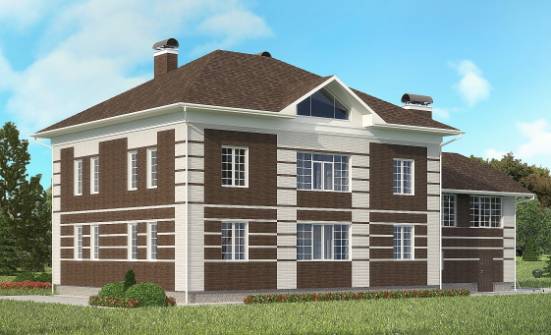 505-002-Л Проект трехэтажного дома и гаражом, большой коттедж из кирпича Тайшет | Проекты домов от House Expert