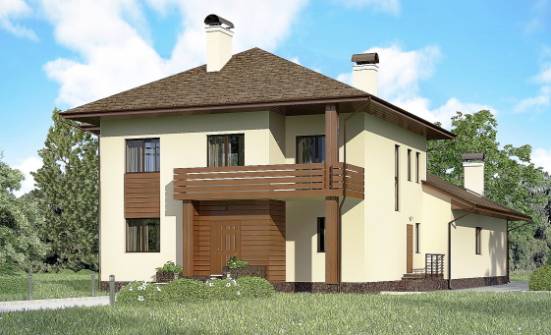300-001-П Проект двухэтажного дома, огромный загородный дом из кирпича Братск | Проекты домов от House Expert