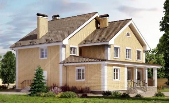 320-003-Л Проект двухэтажного дома, большой коттедж из газосиликатных блоков Иркутск | Проекты домов от House Expert