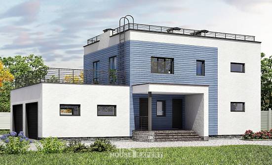 180-012-Л Проект двухэтажного дома, гараж, красивый домик из кирпича Братск | Проекты домов от House Expert