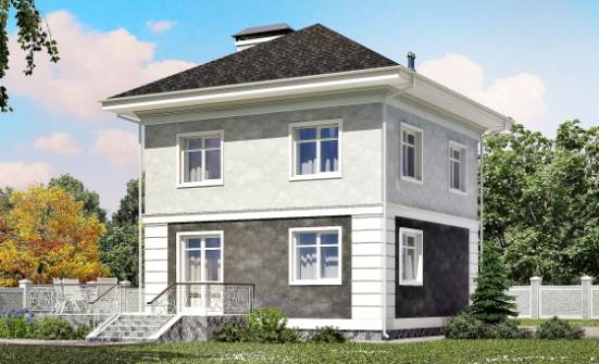 090-003-П Проект двухэтажного дома, небольшой домик из пеноблока Тайшет | Проекты домов от House Expert