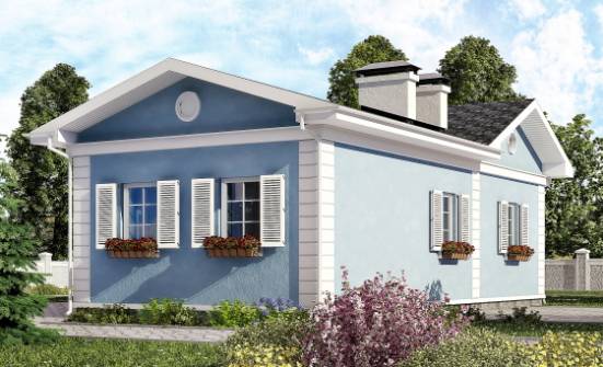 090-004-П Проект одноэтажного дома, доступный домик из бризолита Ангарск | Проекты домов от House Expert