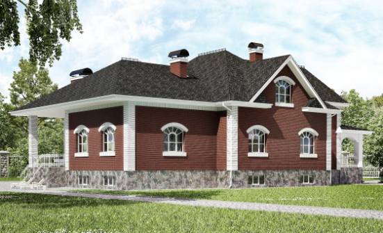 600-001-П Проект трехэтажного дома мансардой и гаражом, уютный загородный дом из твинблока Братск | Проекты домов от House Expert